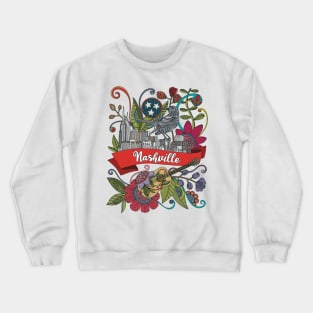 Nashville - Bird - Skyline Crewneck Sweatshirt